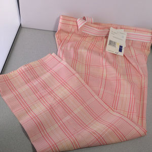 Orange Plaid Petite Capri